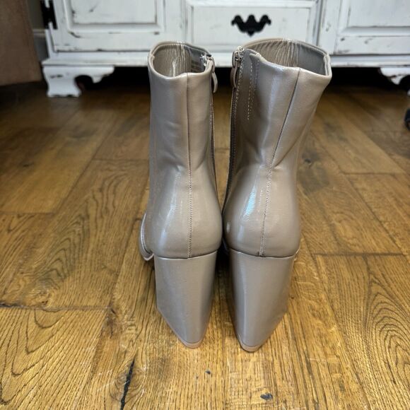 Torrid Womens Y2K Go Go Taupe Platform Boots Square Toe Triangle Block Heel 10WW - Picture 6 of 8